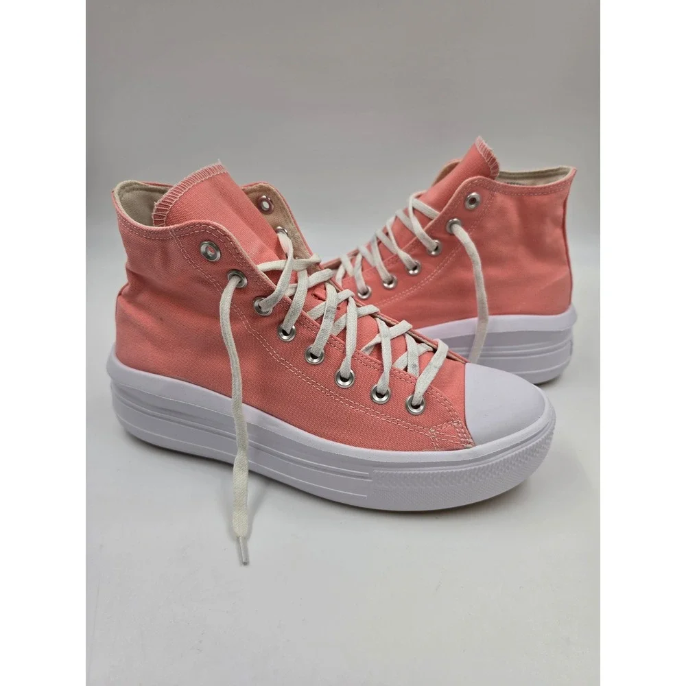 Converse Chuck Taylor All Star Move High Top Pink Platform Sneakers 570433C 8.5W
